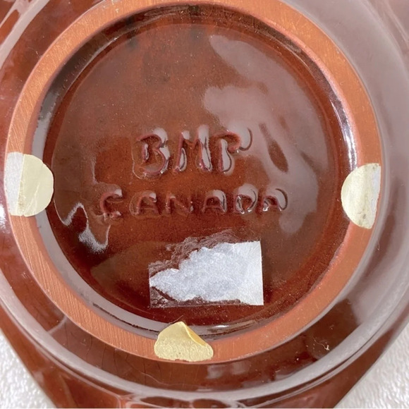 Vintage MCM Blue Mountain Pottery Canada Brown Yellow Ceramic Ashtray - Picture 10 of 14